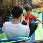 Casa si Gradina - Gradina si terasa - Balansoare si hamace - Balansoare - Hamac dublu cu bara lemn, perne incluse, maxim 300 kg, 210x150 cm, verde si albastru - Infinity.ro