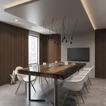 Casa si Gradina - Gradina si terasa - Garduri, panouri si accesorii - Riflaj MDF decorativ LDA PREMIUM de tip Panou Acustic, Stejar Maro inchis, 260x40 cm - Infinity.ro