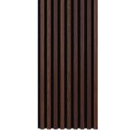 Casa si Gradina - Gradina si terasa - Garduri, panouri si accesorii - Riflaj MDF decorativ LDA PREMIUM de tip Panou Acustic, Stejar Maro inchis, 260x40 cm - Infinity.ro