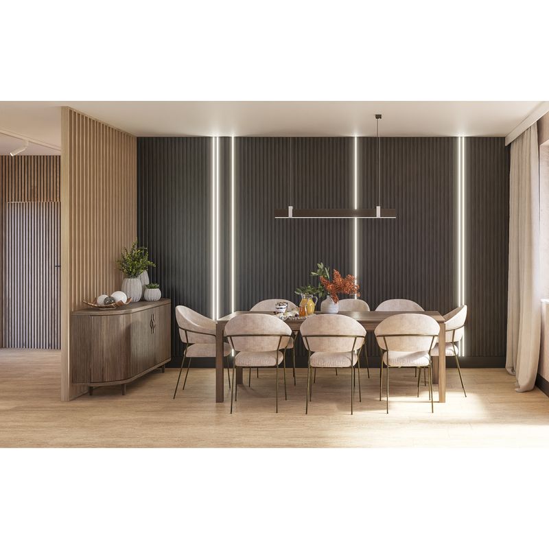 Casa si Gradina - Gradina si terasa - Garduri, panouri si accesorii - Riflaj perete despartitor MDF, LDA PREMIUM, Stejar Saragossa, 275x58 cm - Infinity.ro