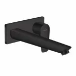 Casa si Gradina - Sanitare - Lavoar baie si accesorii - Baterii sanitare - Baterie lavoar incastrata Hansgrohe Talis E pipa 22.5 cm negru mat - Infinity.ro
