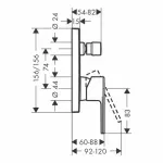 Casa si Gradina - Sanitare - Lavoar baie si accesorii - Baterii sanitare - Baterie cada - dus incastrata Hansgrohe Vernis Shape negru mat fara corp ingropat - Infinity.ro