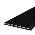 Casa si Gradina - Gradina si terasa - Garduri, panouri si accesorii - Riflaj MDF decorativ LDA PREMIUM de tip Panou Acustic, Negru, 260x40 cm - Infinity.ro