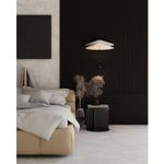 Casa si Gradina - Gradina si terasa - Garduri, panouri si accesorii - Riflaj MDF decorativ LDA PREMIUM de tip Panou Acustic, Negru, 260x40 cm - Infinity.ro