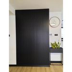 Casa si Gradina - Gradina si terasa - Garduri, panouri si accesorii - Riflaj MDF decorativ LDA PREMIUM de tip Panou Acustic, Negru, 260x40 cm - Infinity.ro