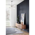 Casa si Gradina - Gradina si terasa - Garduri, panouri si accesorii - Riflaj MDF decorativ LDA PREMIUM de tip Panou Acustic, Negru, 260x40 cm - Infinity.ro