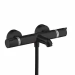 Casa si Gradina - Sanitare - Lavoar baie si accesorii - Baterii sanitare - Baterie cada - dus termostatata Hansgrohe Ecostat Comfort negru mat - Infinity.ro