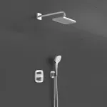 Casa si Gradina - Sanitare - Cazi si cabine de dus - Coloane si seturi de dus - Sistem de dus incastrat Hansgrohe Croma E 280 Ecostat E crom lucios - Infinity.ro