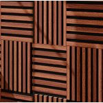 Casa si Gradina - Gradina si terasa - Garduri, panouri si accesorii - Modul riflaj MDF decorativ LDA PREMIUM de tip panou acustic, Stejar Maro, 30x30 cm - Infinity.ro