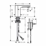 Casa si Gradina - Sanitare - Lavoar baie si accesorii - Baterii sanitare - Baterie lavoar electronica Hansgrohe Vernis Blend alimentare la retea crom lucios - Infinity.ro