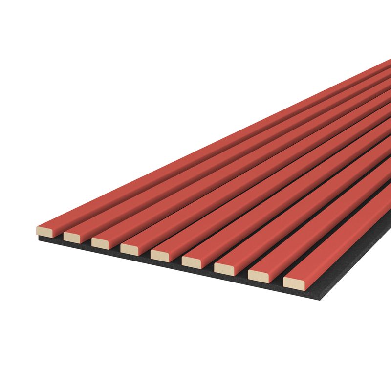 Casa si Gradina - Gradina si terasa - Garduri, panouri si accesorii - Riflaj MDF decorativ LDA PREMIUM de tip Panou Acustic, Coral, 260x40 cm - Infinity.ro