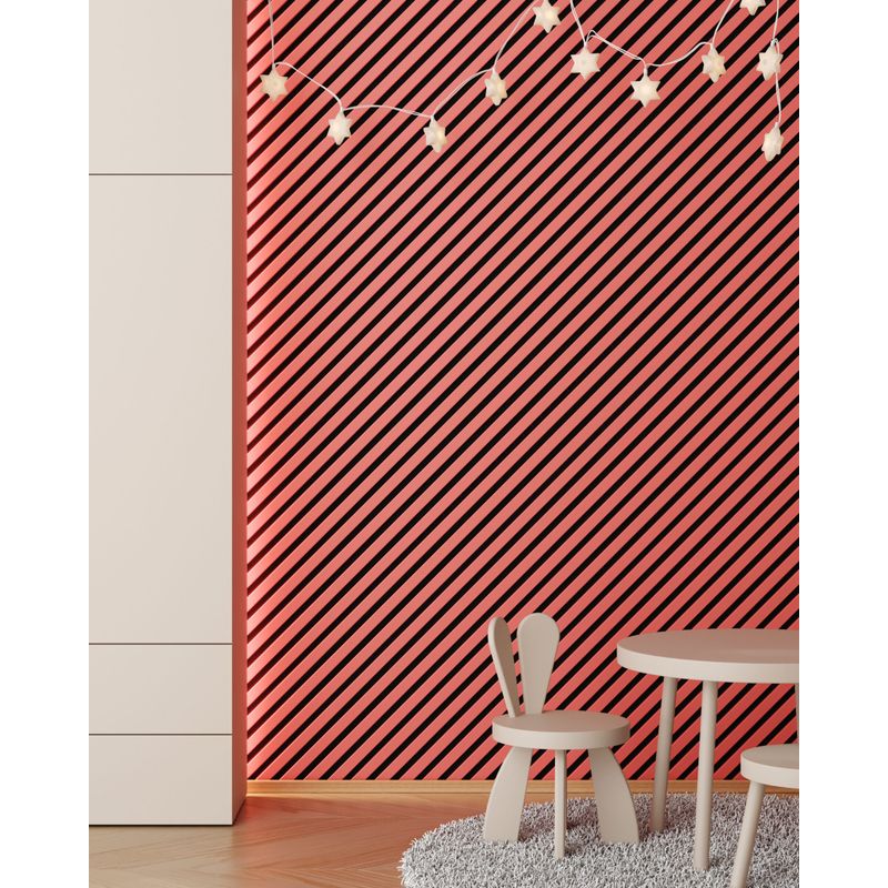 Casa si Gradina - Gradina si terasa - Garduri, panouri si accesorii - Riflaj MDF decorativ LDA PREMIUM de tip Panou Acustic, Coral, 260x40 cm - Infinity.ro