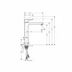 Casa si Gradina - Sanitare - Lavoar baie si accesorii - Baterii sanitare - Baterie lavoar inalta Hansgrohe Metris 260 crom lucios - Infinity.ro