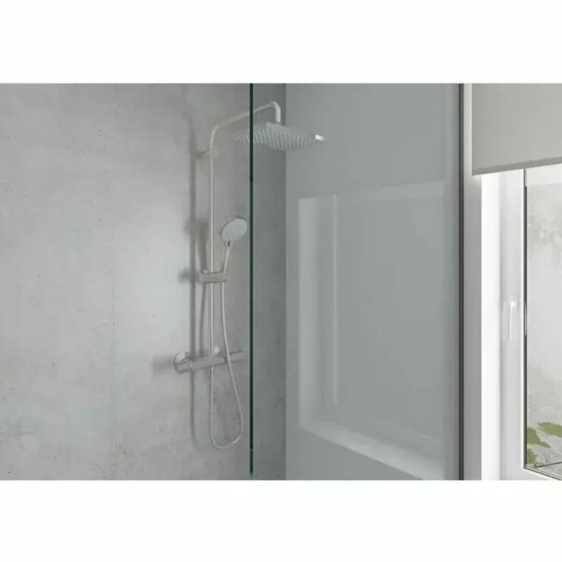 Casa si Gradina - Sanitare - Cazi si cabine de dus - Coloane si seturi de dus - Coloana de dus cu baterie termostatata Hansgrohe Vernis Shape 230 cu 2 functii - Infinity.ro