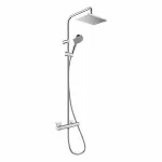 Casa si Gradina - Sanitare - Cazi si cabine de dus - Coloane si seturi de dus - Coloana de dus cu baterie termostatata Hansgrohe Vernis Shape 230 cu 2 functii - Infinity.ro