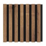 Casa si Gradina - Gradina si terasa - Garduri, panouri si accesorii - Modul riflaj MDF decorativ LDA PREMIUM de tip panou acustic, Stejar Royal, 30x30 cm - Infinity.ro