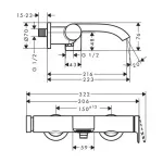 Casa si Gradina - Sanitare - Lavoar baie si accesorii - Baterii sanitare - Baterie cada - dus Hansgrohe Vivenis crom lucios monocomanda - Infinity.ro