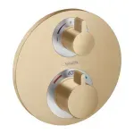 Casa si Gradina - Sanitare - Lavoar baie si accesorii - Baterii sanitare - Baterie dus termostatata Hansgrohe Ecostat S doua functii bronz periat - Infinity.ro