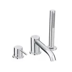 Casa si Gradina - Sanitare - Lavoar baie si accesorii - Baterii sanitare - Baterie cada - dus Kludi Bozz crom monocomanda 3 elemente - Infinity.ro