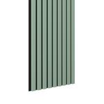 Casa si Gradina - Gradina si terasa - Garduri, panouri si accesorii - Riflaj MDF decorativ LDA PREMIUM de tip Panou Acustic, Verde Salvie, 260x40 cm - Infinity.ro