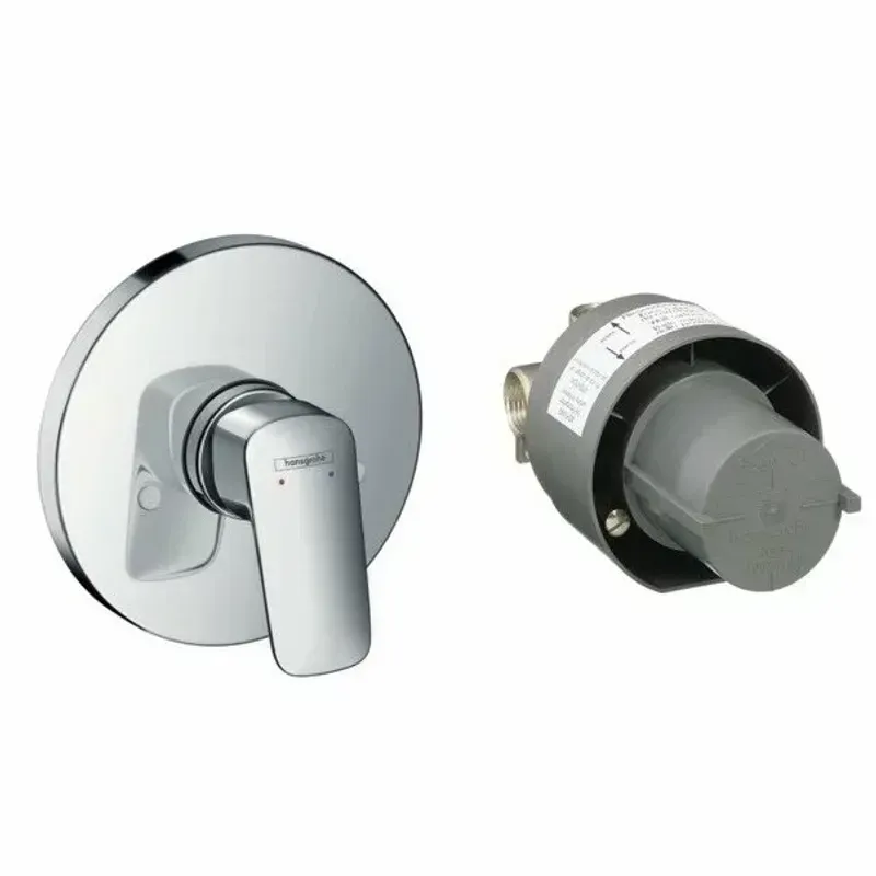 Casa si Gradina - Sanitare - Lavoar baie si accesorii - Baterii sanitare - Baterie dus incastrata Hansgrohe Logis cu corp incastat inclus crom - Infinity.ro