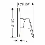 Casa si Gradina - Sanitare - Lavoar baie si accesorii - Baterii sanitare - Baterie dus incastrata Hansgrohe Logis cu corp incastat inclus crom - Infinity.ro