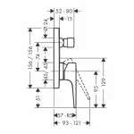 Casa si Gradina - Sanitare - Lavoar baie si accesorii - Baterii sanitare - Baterie cada - dus incastrata Hansgrohe Metropol auriu lucios - Infinity.ro