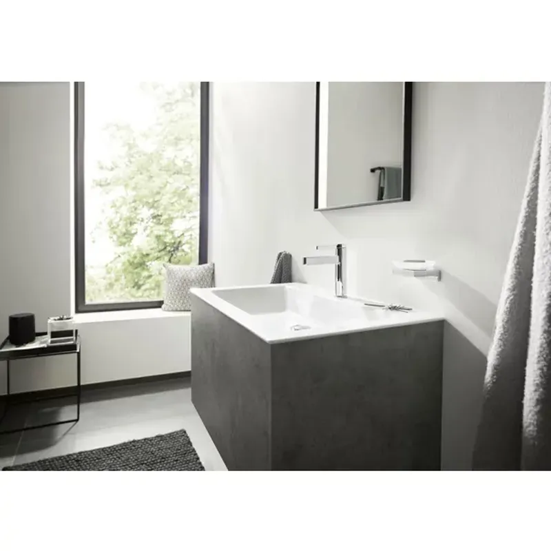 Casa si Gradina - Sanitare - Lavoar baie si accesorii - Baterii sanitare - Baterie lavoar monocomanda Hansgrohe Finoris 100 cu ventil Pop-Up crom - Infinity.ro