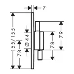 Casa si Gradina - Sanitare - Lavoar baie si accesorii - Baterii sanitare - Baterie dus incastrata bronz periat Hansgrohe DuoTurn E 2 functii - Infinity.ro