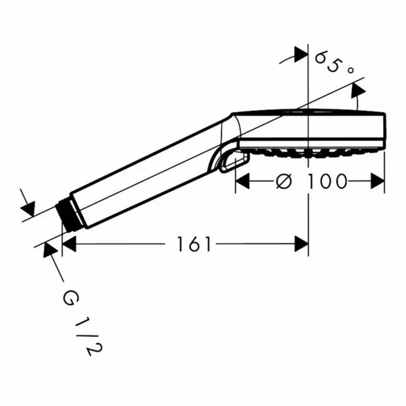 Casa si Gradina - Sanitare - Lavoar baie si accesorii - Accesorii baterii sanitare - Para de dus Hansgrohe Vernis Blend Vario 100 negru mat 2 functii - Infinity.ro