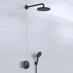 Casa si Gradina - Sanitare - Cazi si cabine de dus - Coloane si seturi de dus - Sistem de dus incastrat Hansgrohe Raindance Select S 240 negru mat - Infinity.ro