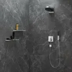 Casa si Gradina - Sanitare - Lavoar baie si accesorii - Accesorii baterii sanitare - Para de dus Hansgrohe Rainfinity 130 crom lucios 1 tip de jet - Infinity.ro
