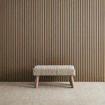 Casa si Gradina - Gradina si terasa - Garduri, panouri si accesorii - Riflaj MDF decorativ LDA PREMIUM de tip Panou Acustic, Stejar Sonoma, 260x40 cm - Infinity.ro