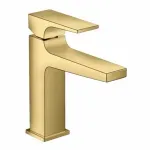 Casa si Gradina - Sanitare - Lavoar baie si accesorii - Baterii sanitare - Baterie lavoar Hansgrohe Metropol 110 cu ventil Push-Open auriu lucios - Infinity.ro