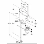 Casa si Gradina - Sanitare - Lavoar baie si accesorii - Baterii sanitare - Baterie lavoar Kludi Pure&Solid 100 cu ventil metalic pop-up - Infinity.ro