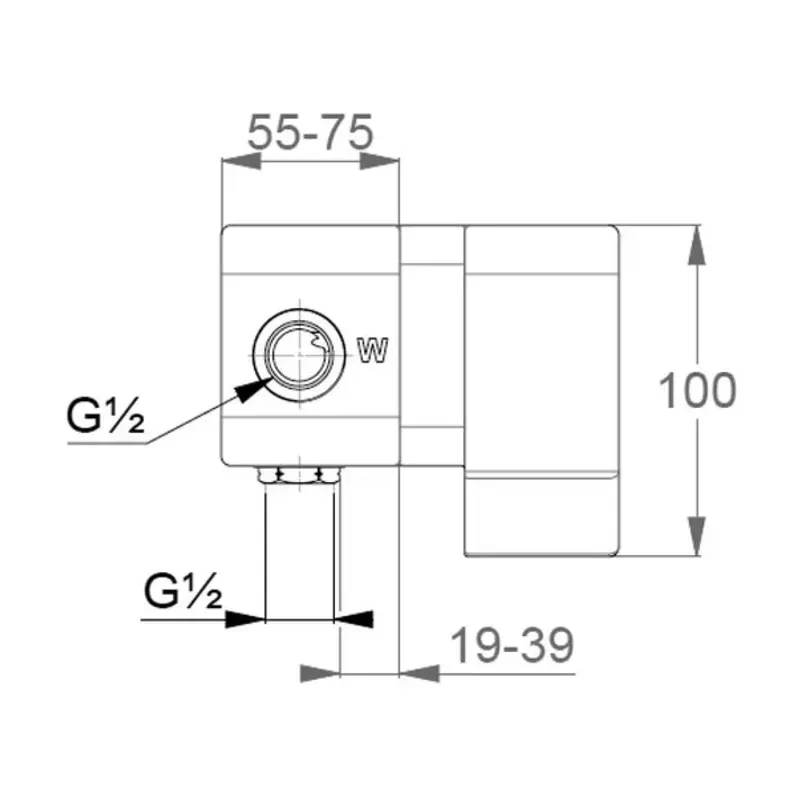 Casa si Gradina - Sanitare - Lavoar baie si accesorii - Accesorii baterii sanitare - Corp incastrat pentru baterie dus Kludi Pure&Easy - Infinity.ro