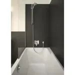 Casa si Gradina - Sanitare - Lavoar baie si accesorii - Accesorii baterii sanitare - Cot de iesire dus Hansgrohe Fixfit E negru mat - Infinity.ro