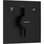 Casa si Gradina - Sanitare - Lavoar baie si accesorii - Baterii sanitare - Baterie dus incastrata negru mat Hansgrohe DuoTurn E 2 functii - Infinity.ro