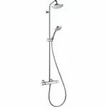 Casa si Gradina - Sanitare - Cazi si cabine de dus - Coloane si seturi de dus - Coloana de dus cu baterie termostatata Hansgrohe Croma 160 - Infinity.ro