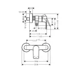 Casa si Gradina - Sanitare - Lavoar baie si accesorii - Baterii sanitare - Baterie dus Hansgrohe Rebris E monocomanda crom lucios - Infinity.ro