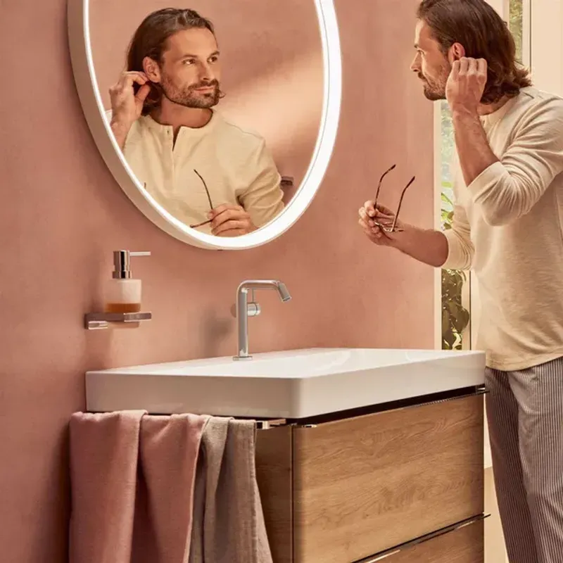 Casa si Gradina - Sanitare - Lavoar baie si accesorii - Baterii sanitare - Baterie lavoar Hansgrohe Tecturis S 150 Fine CoolStart EcoSmart+ - Infinity.ro