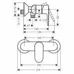 Casa si Gradina - Sanitare - Lavoar baie si accesorii - Baterii sanitare - Baterie dus Hansgrohe Vernis Blend monocomanda negru mat - Infinity.ro