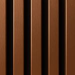 Casa si Gradina - Gradina si terasa - Garduri, panouri si accesorii - Riflaj MDF decorativ LDA PREMIUM de tip Panou Acustic, Cupru periat, 260x40 cm - Infinity.ro