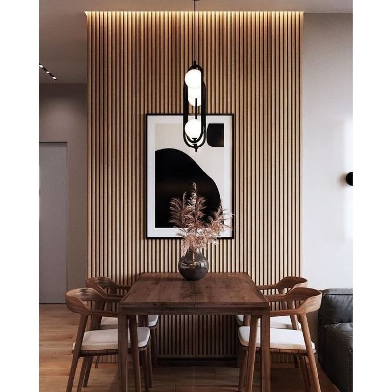 Casa si Gradina - Gradina si terasa - Garduri, panouri si accesorii - Riflaj MDF decorativ LDA PREMIUM de tip Panou Acoustic, Stejar Natur Saragossa, 260x40 cm - Infinity.ro