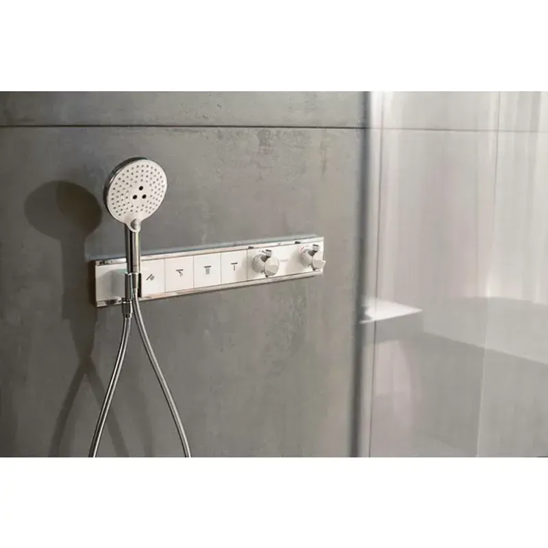 Casa si Gradina - Sanitare - Lavoar baie si accesorii - Accesorii baterii sanitare - Para de dus Hansgrohe Raindance Select S 120 alb mat 3 functii - Infinity.ro