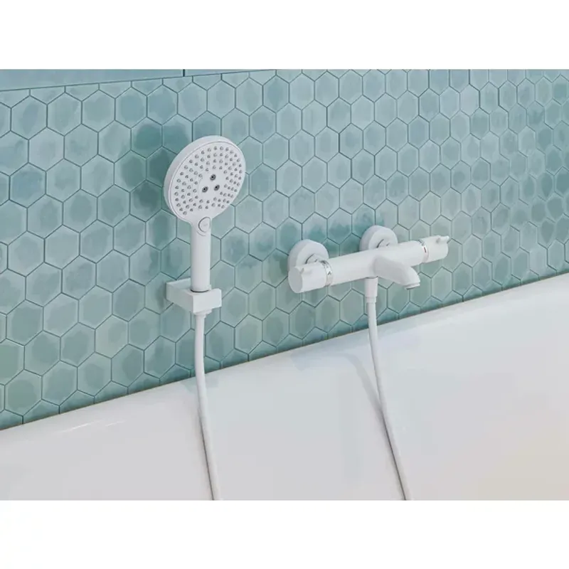 Casa si Gradina - Sanitare - Lavoar baie si accesorii - Accesorii baterii sanitare - Para de dus Hansgrohe Raindance Select S 120 alb mat 3 functii - Infinity.ro