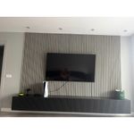 Casa si Gradina - Gradina si terasa - Garduri, panouri si accesorii - Riflaj MDF decorativ LDA PREMIUM de tip Panou Acustic, Stejar Grafit, 260x40 cm - Infinity.ro