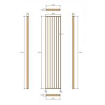 Casa si Gradina - Gradina si terasa - Garduri, panouri si accesorii - Riflaj perete despartitor MDF, LDA PREMIUM, Negru, 275x58 cm - Infinity.ro