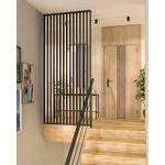 Casa si Gradina - Gradina si terasa - Garduri, panouri si accesorii - Riflaj perete despartitor MDF, LDA PREMIUM, Negru, 275x58 cm - Infinity.ro