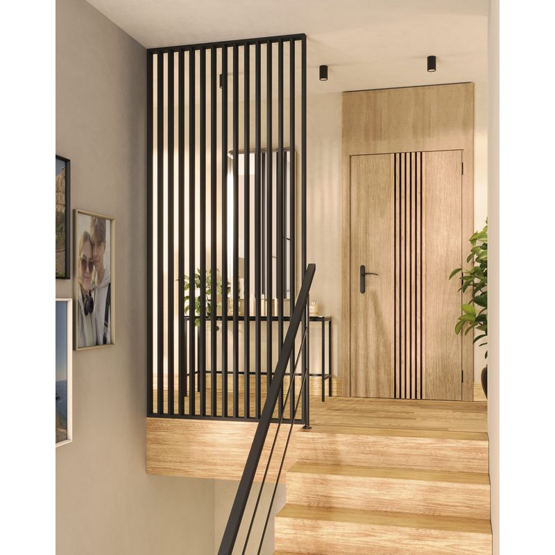 Casa si Gradina - Gradina si terasa - Garduri, panouri si accesorii - Riflaj perete despartitor MDF, LDA PREMIUM, Negru, 275x58 cm - Infinity.ro